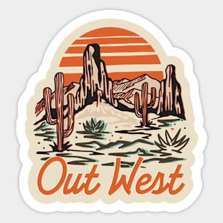 Out West desert Sticker